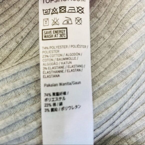 Topshop gray ribbed skater dress size 10 - Picture 10 of 10